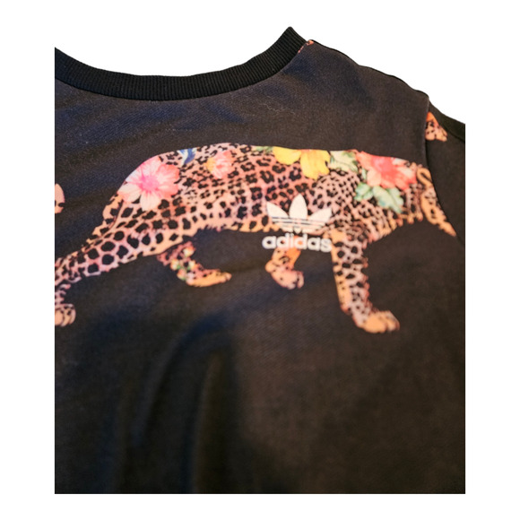 Adidas Small Long Sleeve Cheetah Pullover Sweater - Picture 2 of 9